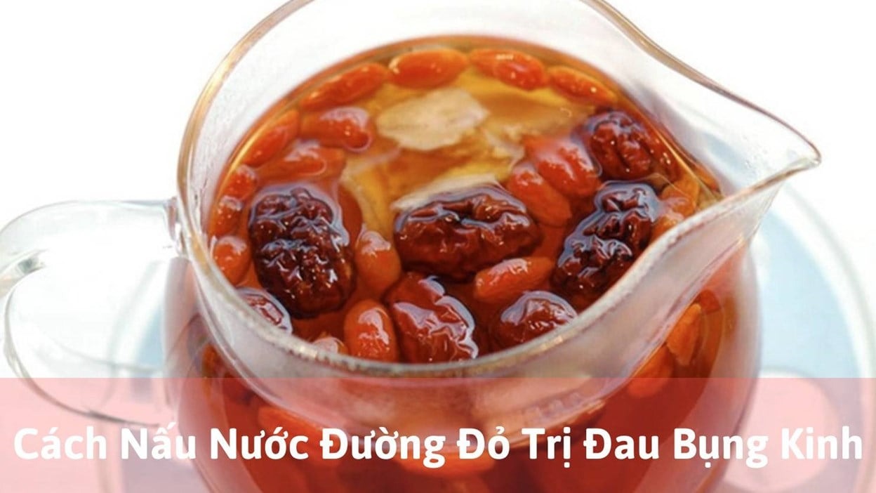 cách nấu nước đường đỏ trị đau bụng kinh