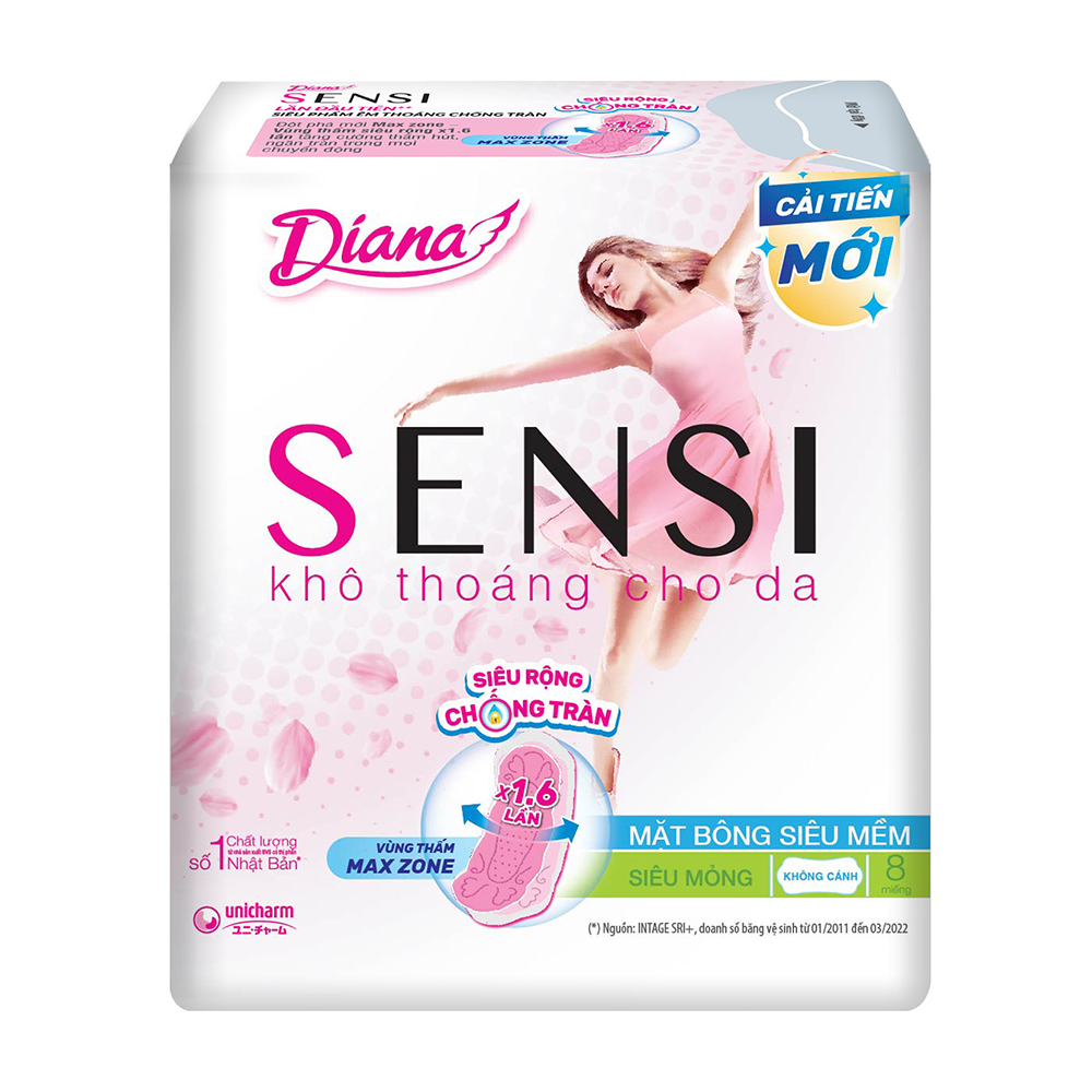 Băng vệ sinh mặt bông Diana Sensi