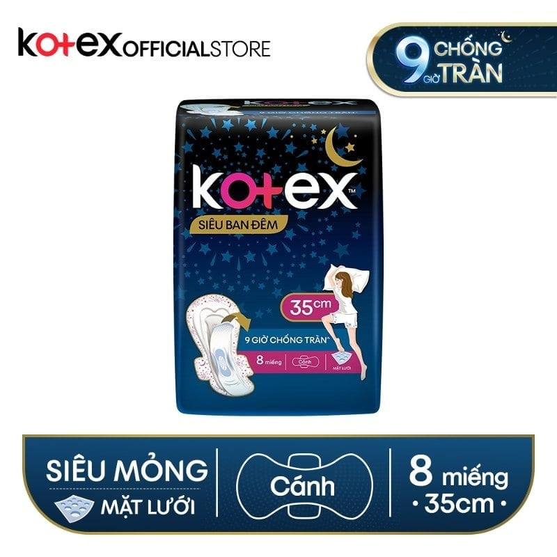 Băng vệ sinh Kotex Siêu Ban Đêm 35cm