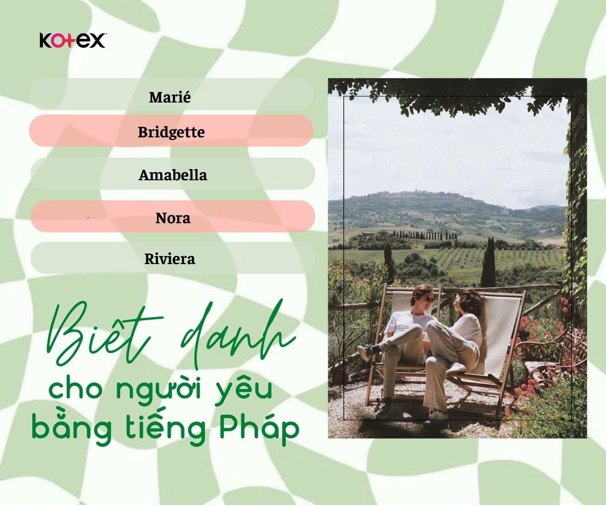 Đặt biệt danh hay bằng Tiếng Pháp cho ny