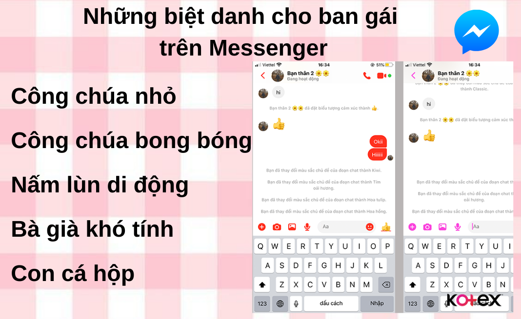 Biệt danh hay, độc đáo và ấn tượng cho bạn nữ trên Messenger