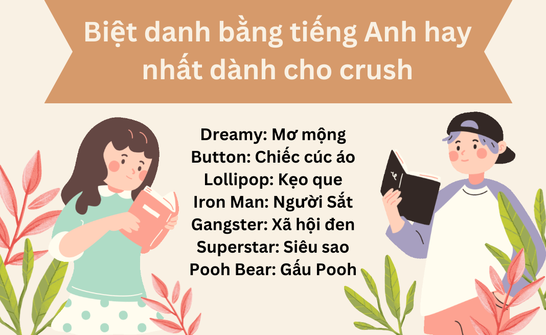 Biệt danh bằng tiếng Anh hay nhất dành cho crush