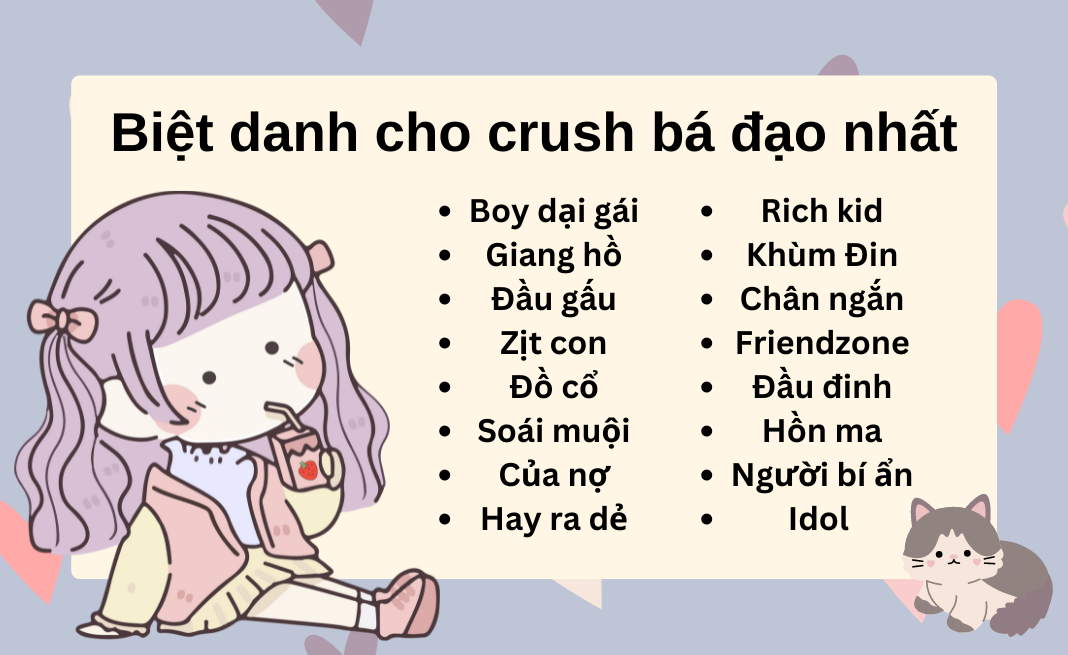 Biệt danh cho crush bá đạo nhất