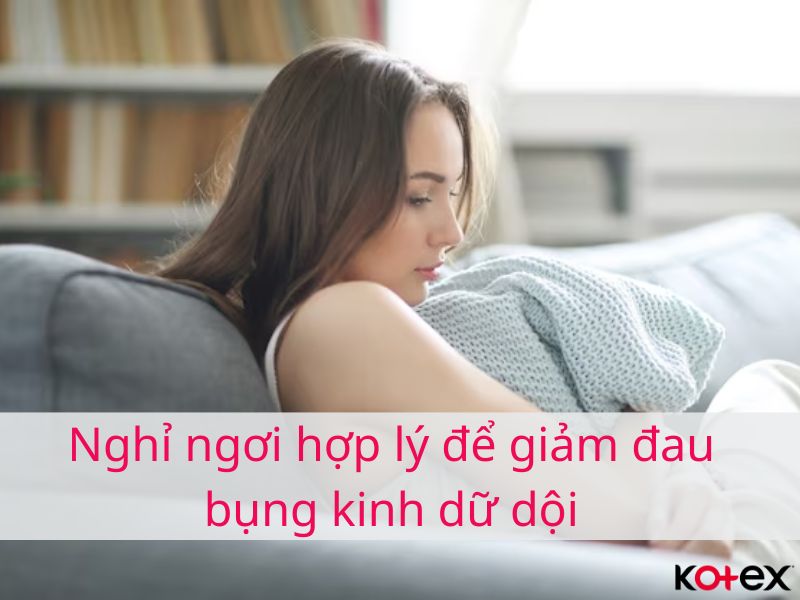 Nghỉ ngơi hợp lý cũng là một mẹo giảm đau bụng kinh hiệu quả