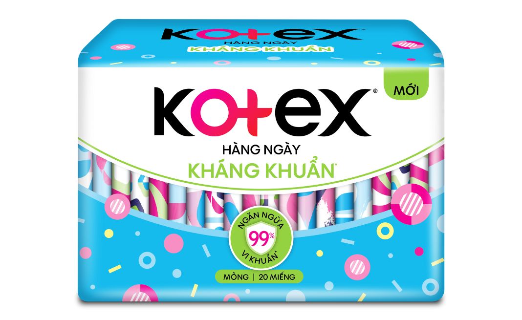 Băng vệ sinh Kotex Hàng ngày Kháng khuẩn 20 miếng