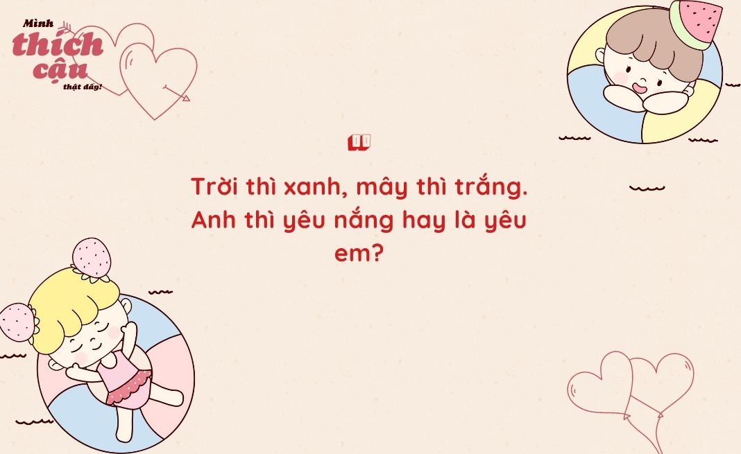 STT thả thính ngọt ngào ngắn dành cho Crush là con trai